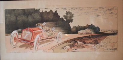 null Ernest MONTAUT (1878- 1909) "Circuit des Ardennes Belges , 1906- Les Lorraine...