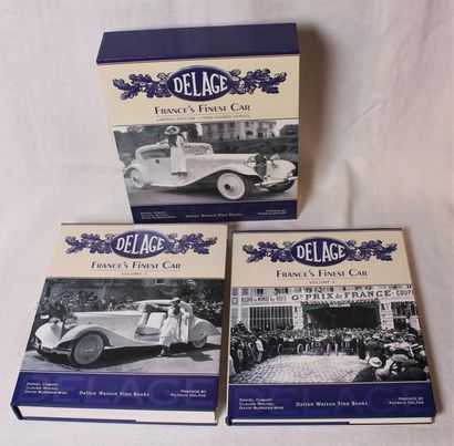 null "Delage, France's Finest Car" Ouvrage en deux volumes, contenus dans leur emboitage...