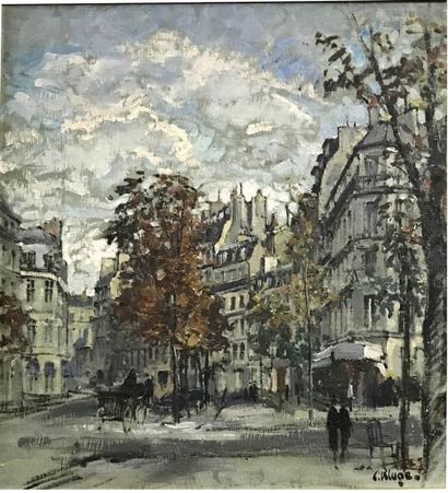 null CONSTANTIN KLUGE (1912-2003) Avenue Matignon, Paris Huile sur toile Signée en...