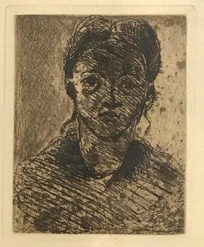 PAUL CEZANNE (1839-1906) Portrait de jeune...