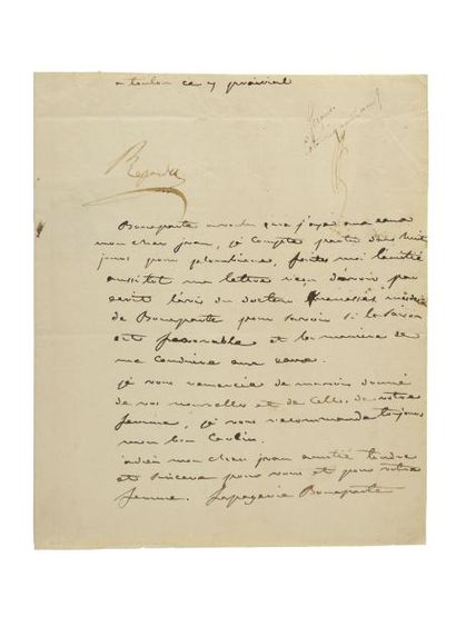 null JOSÉPHINE (Marie-Joseph-Rose de Tascher de La Pagerie, dite). Lettre autographe...
