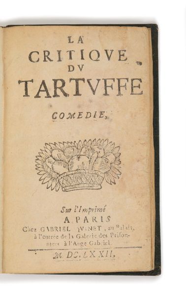 null [VILLIERS (Claude Deschamps, sieur de)]. La Critique du Tartuffe. Comédie. Sur...