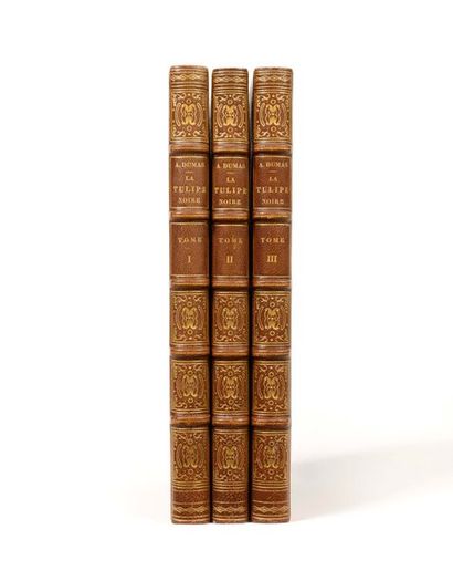 null DUMAS (Alexandre). La Tulipe noire. Paris : Baudry, [1850]. — 3 volumes in-8,...
