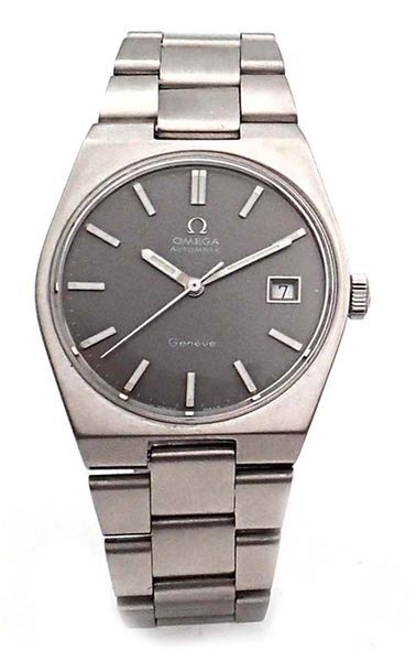 null OMEGA

GENÈVE SPORT AUTOMATIC / GRIS

ANTHRACITE ? DATE

RÉF. 166.09

VERS 1971

MONTRE...