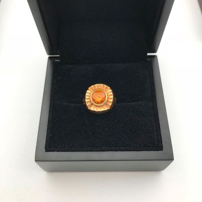 null A citrine and yellow gold ring