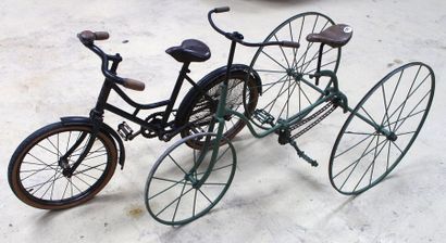 null « Cycles d'enfants »

-Tricycle d’enfant à chaine Vaucanson, vers 1900. Longueur...