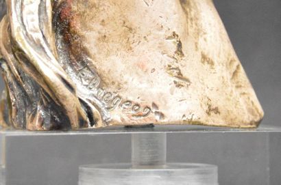 null Emile BREGEON (Xxème) 

 "Tête de Cheval" 

Mascotte signée E. Bregeon. Bronze...