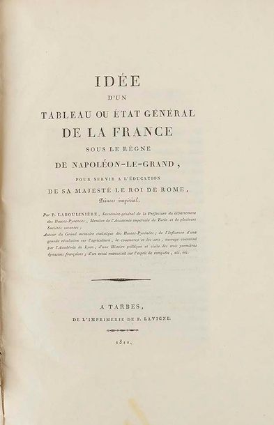 null Exceptionnel exemplaire ayant appartenu a talleyrand labouliniere (Pierre Toussaint...