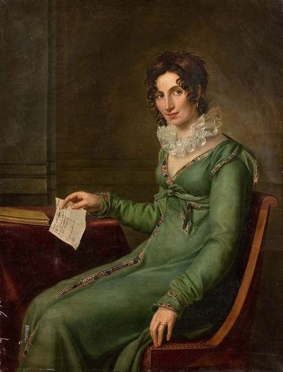 null Adèle ROMANY, Attribué à (? 1769 - Paris 1846) Portrait de madame Coury, veuve...