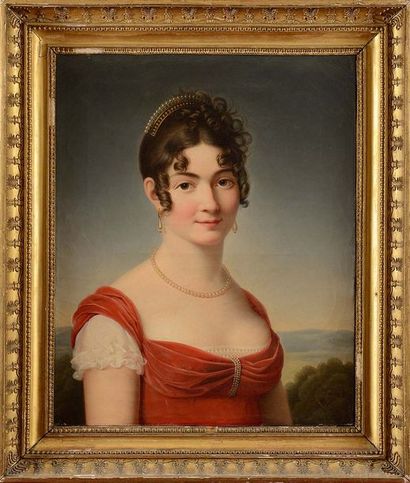null Jeanne-Elisabeth CHAUDET (Paris 1767 - 1832) Portraits présumés de Jeanne-Elisabeth...