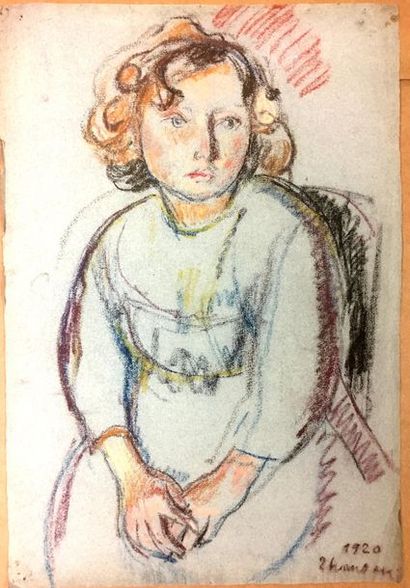 null René THOMSEN (1897-1976) Etudes de femme Lot de 57 dessins sur papier : mine...