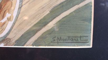null Ernest MONTAUT (1879-1909) « L'allumage Moderne » Lithographie avec rehauts...