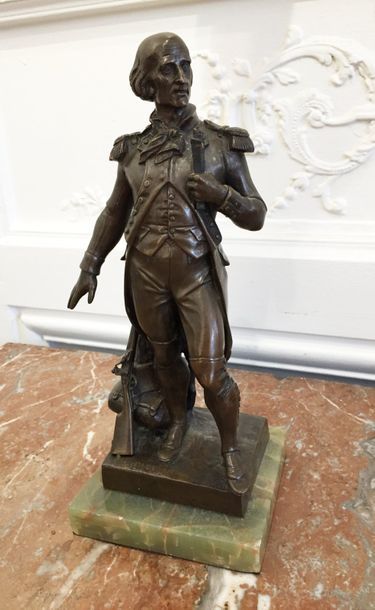 null Carlo MAROCHETTI (1805-1867) Le premier Grenadier de l’Empire Bronze patiné...