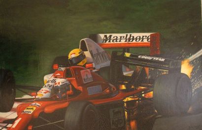 null Bernard de SOUZY ( né en 1948)


« Crash between Senna et Alain Prost»


Huile...