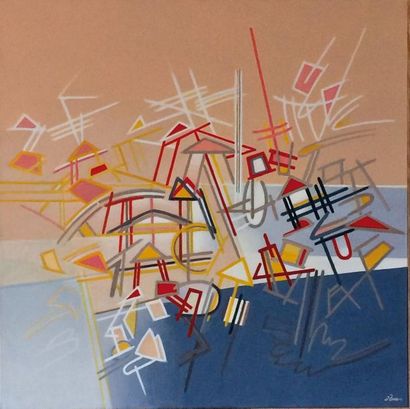 null ANGELO DONA (Né en 1939) Mirage Acrylique sur toile Signée en bas à droite 80...