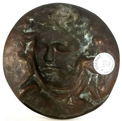 null David d'ANGERS (1788-1856) d'après Kléber Médaillon en bronze signé et daté...
