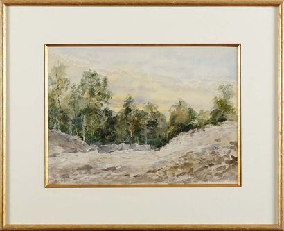 null Maurice DAINVILLE (1856-1943) Morte Fontaine Aquarelle Titré en bas à gauche...