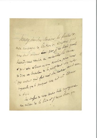 null NECKER (Jacques). Lettre autographe. Château de Coppet [pays de Vaud en Suisse],...