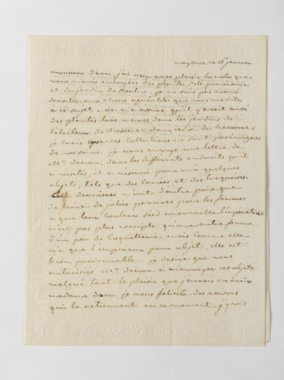null JOSÉPHINE (Marie-Josèphe Rose Tascher de La Pagerie, impératrice). Lettre autographe...