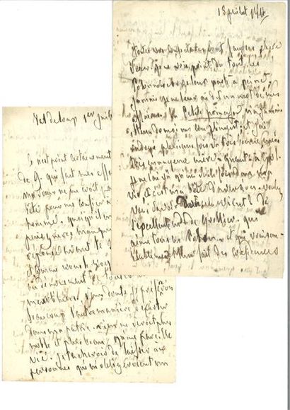 null CHATEAUBRIAND (François-René de). 2 lettres autographes [À LA DUCHESSE DE DURAS]....
