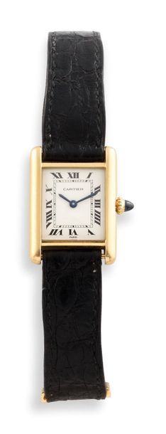 null CARTIER Tank Louis Cartier 

Vers 1976 

MONTRE DE DAME 

en or jaune 750 millièmes...