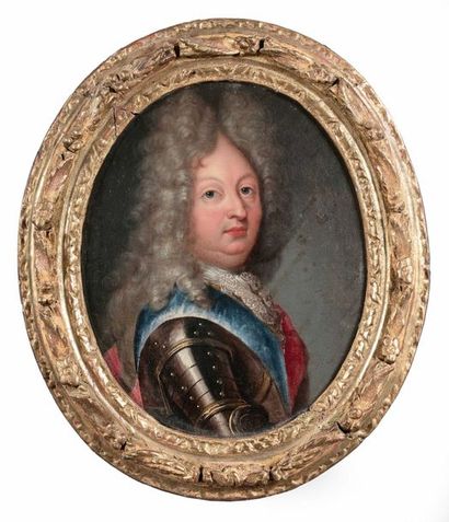 null ECOLE FRANCAISE du XVIIIème siècle, suiveur de Hyacinthe RIGAUD Portrait de...