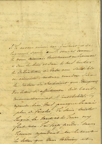 null LAMARTINE (Alphonse de). 3 lettres autographes signées. 1824-1829. Bel ensemb...