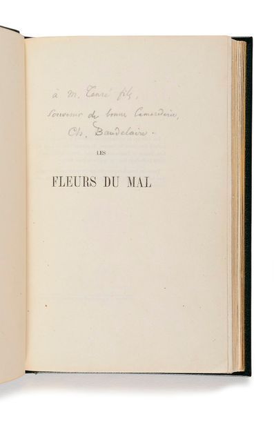  BAUDELAIRE (Charles). Les Fleurs du mal. Paris, Poulet-Malassis et De Broise, 1857....