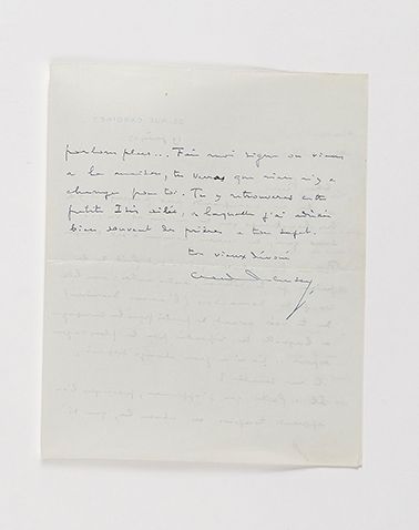null DEBUSSY (Claude). Lettre autographe signée à Pi erre Louÿs. Paris, 19 juin 1903....