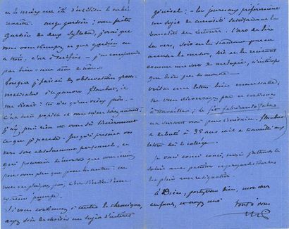 null DU CAMP (Maxime). Lettre autographe signée au poète Julien Leclercq. Baden-...