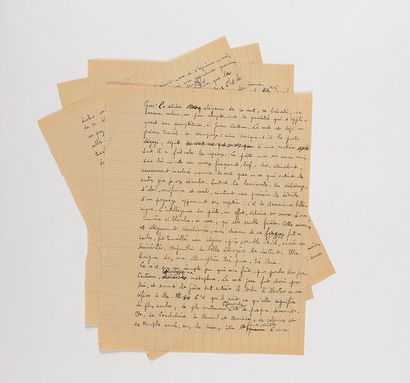 null GENET (Jean). Manuscrit autographe de son essai Jean Coctea u. [1950]. 4 ff....