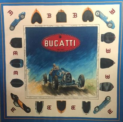 null Rob Roy (Robert Le Proux de la Rivière, 1909 - 1992)

"Bugatti"

Projet de foulard...