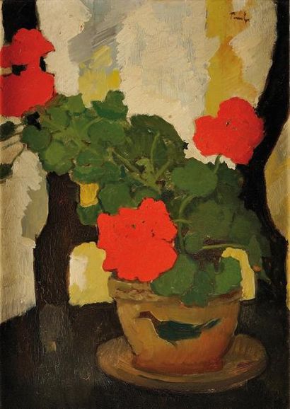 Nicolae TONITZA (1886-1940) Le Bouquet
Peinture sur carton
Signée en haut à droite
45...