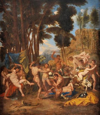 null Ecole FRANCAISE du XVIIe siècle, suiveur de Nicolas POUSSIN
Le Triomphe de Silène
Toile....