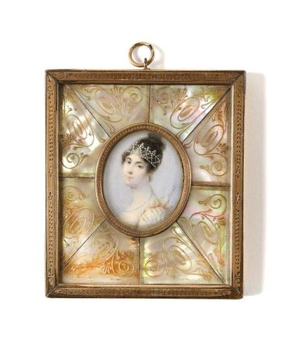 null Daniel SAINT (1778-1847) « L’Impératrice Joséphine » Ravissante petite miniature...