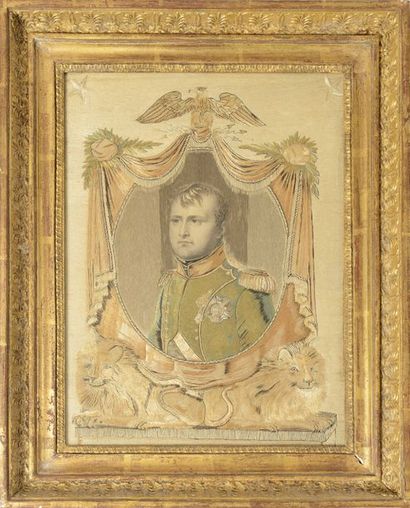 null « L’Empereur Napoléon Ier en buste de ¾ en uniforme de chasseur à cheval de...