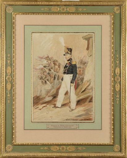 null - Ecole française du début du XIXe siècle. « Portrait du Colonel du Génie Hyacinthe...