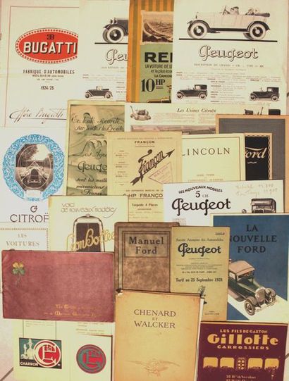 null "Documentation Automobile, avant 1945"

- " BUGATTI" catalogue 12 pages, 1924/25....