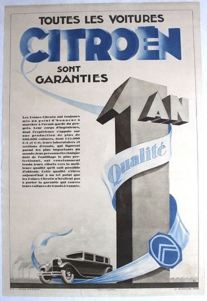 null "3 Affiches d'intérieur CITROEN"

- "Toutes les voitures Citroën sont garanties...