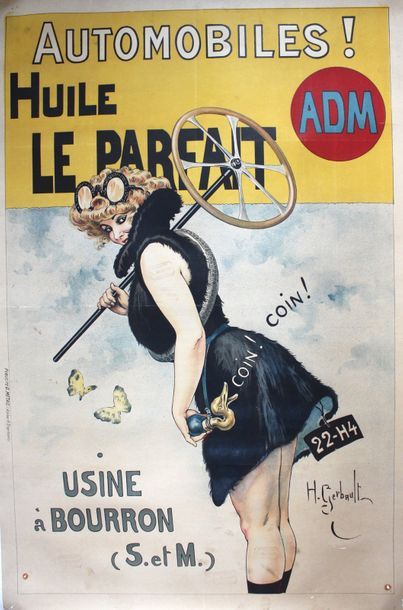 null Henry GERBAULT ( 1863-1930)

'Huiles Le Parfait"

Affiche lithographique signée...