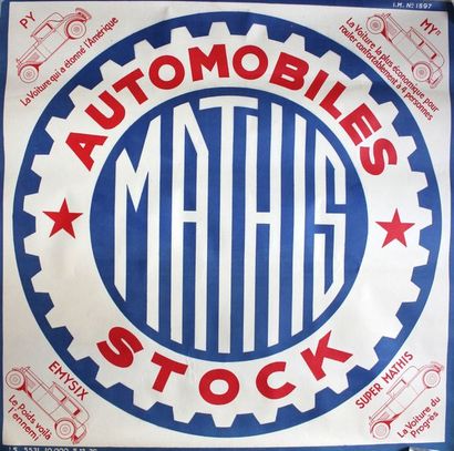 null " Automobiles Mathis"

Affiche promotionelle des " Automobiles MATHIS STOCK"....
