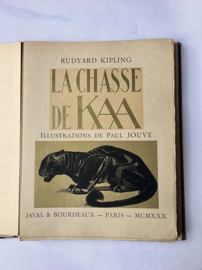 null PAUL JOUVE (1878 - 1973) LA CHASSE DE KAA de Rudyard Kipling illustré par Paul...