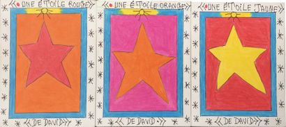 null FREDERIC BRULY-BOUABRÉ (1923-2014) Une étoile rouge/orange/jaune de David, 2009...