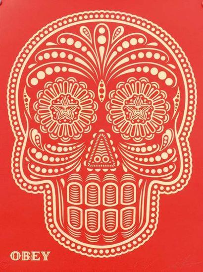 null SHEPARD FAIREY & ERNESTO YERENA (Nés en 1970 et 1987) Obey Day of the Dead Skull...
