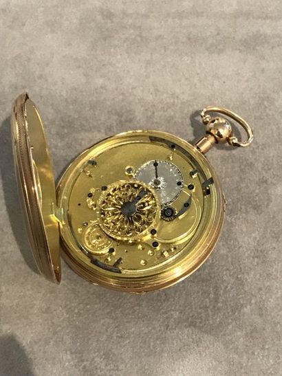 null LARGE MONTRE DE POCHE, Vigniaux à Toulouse. 

Large montre de poche en or rose...