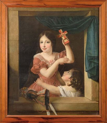 Alexandre-Marie COLIN (1798-1875) Jeux d'enfants...