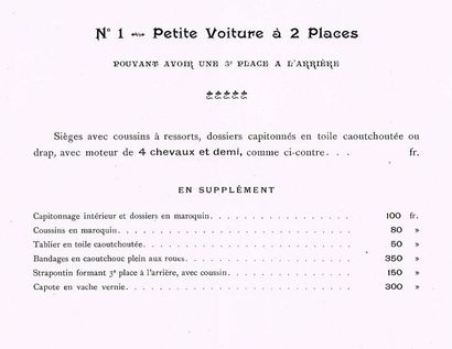 1898 Delahaye Type 0 Numéro moteur 602

Numéro boîte de vitesse 602

Carte grise...