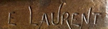 null Eugène LAURENT (1832-1898) Buste de jeune fille Bronze à double patine Signé...