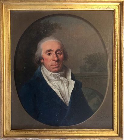 null ECOLE FRANCAISE début XIXème siècle Portrait de Pierre Morel, Entrepreneur des...