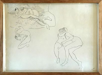 null ALBERT MARQUET (1875-1947) Scènes érotiques Encre sur papier Signée en bas à...